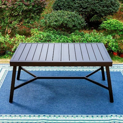 9pc Outdoor Dining Set With Extendable Table & Textilene Chairs - Captiva Designs 4 9pc Outdoor Dining Set With Extendable Table & Textilene Chairs - Captiva Designs - Image 2