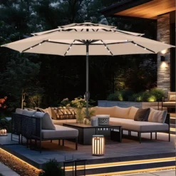 Captiva Designs 10ft Vented Patio Umbrella With 8 Sturdy Ribs For Garden, Poolside & Lawn -Furniture GUEST d0cf01c6 5d74 4288 af15 46ad6a3b19a8