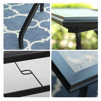 7pc Patio Set With Table & Sling Chairs - Captiva Designs 5 7pc Patio Set With Table & Sling Chairs - Captiva Designs - Image 3