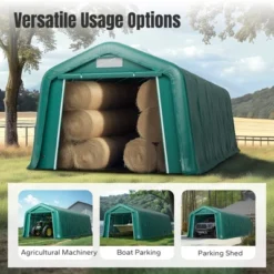 Captiva Designs 11 Ft. X 24 Ft. X 8.4 Ft. Heavy-Duty Portable Garage & Agricultural Shed With Galvanized Frame, Removable Doors And Walls -Furniture GUEST d4e8f61f d8ad 43a4 a4c7 2b63458fcf39