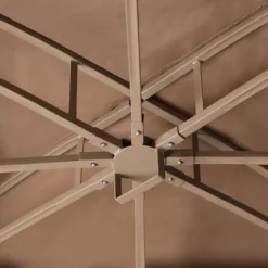 10' X 10' Outdoor Garden Gazebo With Skirts Tent Canopy Beige - Captiva Designs -Furniture GUEST d5e482b9 7f71 44a7 805b 9ddddf808a75