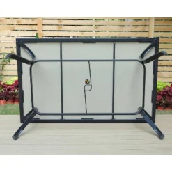 Patio Set With Steel Table With 1.57" Umbrella Hole & Steel Swivel Sling Arm Chairs - Captiva Designs -Furniture GUEST d605c3a1 f33c 4bd4 baf1 fcac8a534219 1