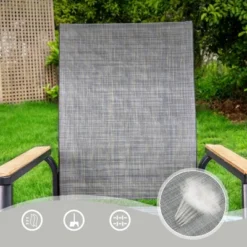 Captiva Designs 9pc Outdoor Dining Set With Rectangle Table And Gray Aluminium Textilene Chairs 13 Captiva Designs 9pc Outdoor Dining Set With Rectangle Table And Gray Aluminium Textilene Chairs -Furniture GUEST d6557ffa b206 4c63 b58b 78b8825b41e5