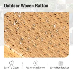 Captiva Designs Outdoor Patio 4 Pieces Wicker Porch Furniture Small Rattan Couch Set With Wood Table For Backyard 22 Captiva Designs Outdoor Patio 4 Pieces Wicker Porch Furniture Small Rattan Couch Set With Wood Table For Backyard -Furniture GUEST d6676518 12ad 421d 9947 71d555818687