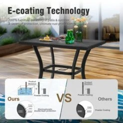 Captiva Designs 3pc Outdoor Patio Metal Bar Height Table & Bar Swivel Chair With Cushion And Armrest 31 Captiva Designs 3pc Outdoor Patio Metal Bar Height Table & Bar Swivel Chair With Cushion And Armrest -Furniture GUEST d743b689 f013 46cb be8e 637a34fb2f29