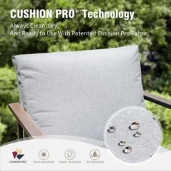 Captiva Designs Modren Outdoor Patio Metal Frame Furniture Conversation Seating Set With Coffee Table -Furniture GUEST d8018a00 e6f9 4a9e 9012 4df1aecf2a00