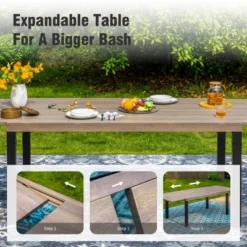 Captiva Designs 9pc Patio Adjustable Steel Rectangle Dining Table & Textilene Reclining Foldable Chairs 23 Captiva Designs 9pc Patio Adjustable Steel Rectangle Dining Table & Textilene Reclining Foldable Chairs -Furniture GUEST d8a7392f 7603 4af9 a3e3 d5b08c44aa56