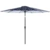 9' X 9' Outdoor Patio Market Umbrella With Tilt Crank Navy - Captiva Designs -Furniture GUEST da9e5391 d80d 4bd0 818e 354248e8a03e