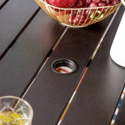 Outdoor Steel Rectangle Dining Table With 1.77" Umbrella Hole - Captiva Designs 18 Outdoor Steel Rectangle Dining Table With 1.77" Umbrella Hole - Captiva Designs -Furniture GUEST dab3de60 7f89 4ada bf5c dfd994db05b7