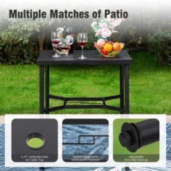 Captiva Designs 3pc Outdoor Patio Metal Bar Height Table & Bar Swivel Chair With Cushion And Armrest 22 Captiva Designs 3pc Outdoor Patio Metal Bar Height Table & Bar Swivel Chair With Cushion And Armrest -Furniture GUEST db9bc6c6 705a 4b4a 90a3 fd113d9eef23 1