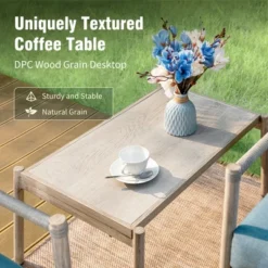 Captiva Designs 6pc Outdoor Wicker Patio Conversation Set With Coffee Table For Poolside, Backyard -Furniture GUEST db9f4c63 3019 43c6 920b 87337e2c1e23