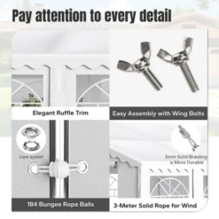 Captiva Designs Heavy-Duty Outdoor Party Tents With Removable Sidewalls - Ideal For Events And Gatherings 31 Captiva Designs Heavy-Duty Outdoor Party Tents With Removable Sidewalls - Ideal For Events And Gatherings -Furniture GUEST dbcb772c b281 41ef 8ce6 49411b349c9f