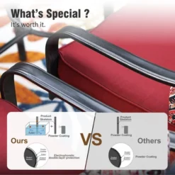 Captiva Designs 5pc Rectangle Steel Bar Table With C-shaped Cross Bracket & High Bar Stools -Furniture GUEST de637f52 b698 49e3 a91f 3be2451ec4aa