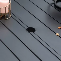 7pc Outdoor Dining Set With Swivel Chairs With Cushions & Steel Table With Umbrella Hole - Captiva Designs -Furniture GUEST de73c269 3d94 4cd6 afc9 39ca44663969