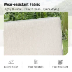 Captiva Designs Outdoor Patio Modular Sectional Sofa Conversation Set With Deep Cushions And Wood Grain Table -Furniture GUEST deed76bb de95 4d7c b6e4 35ebb5bca2b9