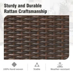 Captiva Designs 3pc Outdoor Patio Slatted Tabletop Square Dining Steel Table & Arm Chairs -Furniture GUEST e11b0736 2ced 4a0c ba2f dd4bd131578b 4