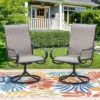 5pc Patio Dining Set With 28" Square Gas Fire Pit Table & Swivel Arm Chairs - Captiva Designs: Outdoor Seating, Rust-Resistant -Furniture GUEST e3a52017 462b 4da3 96d6 a667f3222bc0 2