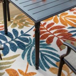 7pc Outdoor Dining Set With Steel Rectangle Table, 4 Fixed Chairs & 2 Swivel Chairs - Captiva Designs -Furniture GUEST e48782d8 261e 41e4 877b c58b22f4667f