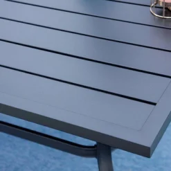 7pc Outdoor Dining Set With Metal Slat Top Table With 1.57" Umbrella Hole & Aluminum Chairs - Captiva Designs: Weather-Resistant Patio Set 15 7pc Outdoor Dining Set With Metal Slat Top Table With 1.57" Umbrella Hole & Aluminum Chairs - Captiva Designs: Weather-Resistant Patio Set -Furniture GUEST e565350a 2acf 455a bbf6 51428b3011ea