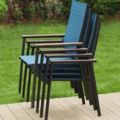 Captiva Designs 9pc Outdoor Dining Set With Rectangle Table And Blue Aluminium Textilene Chairs 15 Captiva Designs 9pc Outdoor Dining Set With Rectangle Table And Blue Aluminium Textilene Chairs -Furniture GUEST e6b76474 83c1 4038 9fcb 7596ca1d4a93