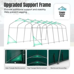 Captiva Designs 11 Ft. X 24 Ft. X 8.4 Ft. Heavy-Duty Portable Garage & Agricultural Shed With Galvanized Frame, Removable Doors And Walls -Furniture GUEST e6c20e8d 2700 4a01 b87e 829d11160fa3
