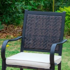 7pc Patio Dining Set With Steel Table & Rattan Chairs - Captiva Designs -Furniture GUEST e7996890 c090 452b b1fa 68f1265ef3ba