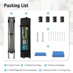 Captiva Designs 12’ X 12’ Slant Leg UV Block Sun Shade Canopy With Hardware Kits - Perfect For Outdoor Events -Furniture GUEST ea96c0fe 431b 48c3 abc7 4c95f75723a9