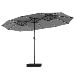 Captiva Designs 15' X 9' Rectangular Outdoor Patio Market Umbrella With Extra Large Base And Sand Bags -Furniture GUEST ea9b3e9c 1524 450c 9475 7011a9a65356