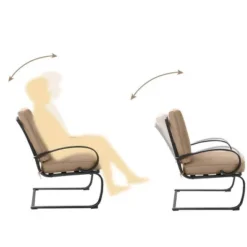 Captiva Designs 5pc Patio Dining Set With Square Umbrella Table With Mesh Top -Furniture GUEST eaa62ccb ac9d 4f58 9ccd 48bcdead7970