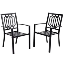 7pc Metal Patio Dining Set With Rectangular Expandable Table & 6 Chairs - Captiva Designs: Outdoor Seating For Six -Furniture GUEST eb1107eb a70b 4886 b22d d508bb9a78b2 6