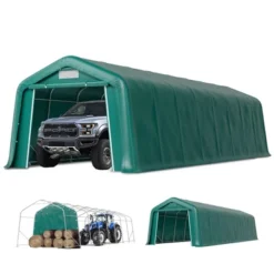 Captiva Designs 11 Ft. X 24 Ft. X 8.4 Ft. Heavy-Duty Portable Garage & Agricultural Shed With Galvanized Frame, Removable Doors And Walls -Furniture GUEST ec497834 0edf 41c2 89fa 285a7b9294ca