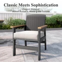 Captiva Designs 7pc Patio Furniture Set With Rectangle Table And Arm Chairs -Furniture GUEST ed223f37 4792 4f56 8679 5a283e35c0b9