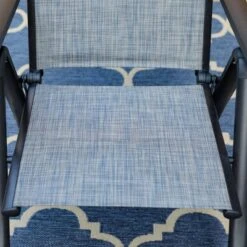 2pk Outdoor Padded Textilene Dining Chairs: Rust-Resistant Aluminum Frame - Captiva Designs -Furniture GUEST edb854ad 8faa 4fb8 9c34 91aeb40f2759