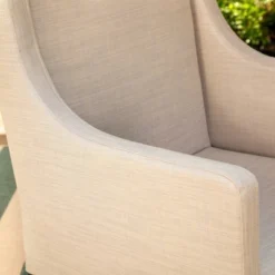 2pk Outdoor Dining Chairs With Metal Frame & Armrests - Captiva Designs: Stainless Steel, Polyester Cushions -Furniture GUEST eeb955a5 be9a 4de5 bcd1 e283759d5d5c