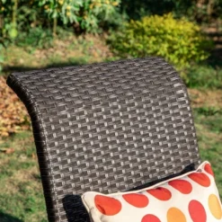 5pc Patio Dining Set With Square Steel Fire Pit With Faux Wood Tabletop & Rattan 360 Swivel Chairs - Captiva Designs -Furniture GUEST f207ae9f b041 4c51 b8c8 805ec868444e