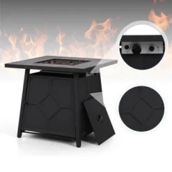 7pc Steel & Wicker Outdoor Set With Cushions & Fire Pit Table - Captiva Designs -Furniture GUEST f28a1bc6 97ad 4faf aaa7 ce2d0b71feef