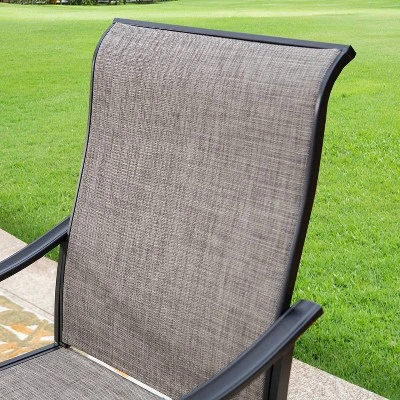 5pc Patio Set With Steel Square Table & 360 Swivel Sling Arm Chairs - Captiva Designs 6 5pc Patio Set With Steel Square Table & 360 Swivel Sling Arm Chairs - Captiva Designs - Image 4