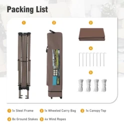 Captiva Designs 13’ X 13’ Pop-Up Canopy Tent - Instant Folding Shelter For Large Outdoor Sun Protection -Furniture GUEST f372ad17 ca8b 433a b993 c5a14ce17f92