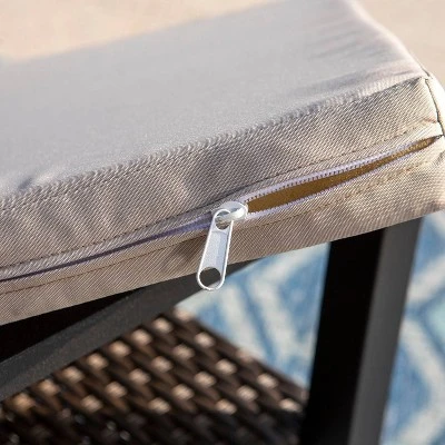 9pc Outdoor Dining Set With Extendable Table & Rattan Wicker Chairs - Beige - Captiva Designs 12 9pc Outdoor Dining Set With Extendable Table & Rattan Wicker Chairs - Beige - Captiva Designs - Image 10