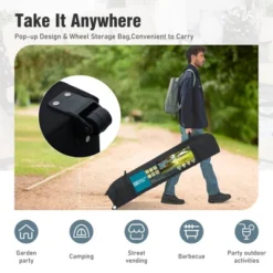 Captiva Designs 10’x10’ Instant Pop Up Canopy Tent – One-Push Setup With Vented Roof, Includes Storage Bag And Accessories -Furniture GUEST f7aa5203 2a29 4116 806c 652a3c7c259d