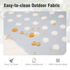 Captiva Designs 4pc Outdoor Patio Wicker Rattan Cushioned Conversation Set With Armchairs And Coffee Table -Furniture GUEST f88197ab f650 469e 9dcc 2234cf1d2d92