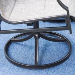 2pk Steel Patio 360 Swivel Padded Arm Chairs With Sling Seat & Back - Captiva Designs -Furniture GUEST fa4e9a49 bdc0 411f 9ba8 239bdb2eff9a