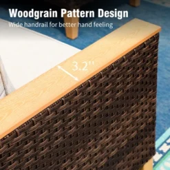 Captiva Designs 8pc Outdoor Wicker Rattan Patio Half-Moon Curved Sectional Sofa Set With Cushioned Ottoman -Furniture GUEST fa669187 b755 4129 98f7 cdf67ade7a2d 1