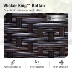 Captiva Designs 4pc Extra Large Metal And Rattan Outdoor Patio Fire Pit Set With Armchairs -Furniture GUEST fa6d71f9 f2d1 4d80 9380 8563cb4e3294 2