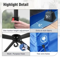 Captiva Designs 10x10 Ft Pop-Up Canopy Tent With UV Protection, Mesh Sidewalls, And Easy Setup Roller Bag, Beige -Furniture GUEST fb392e0f 4cd7 4877 bd60 7844f5b9dd74