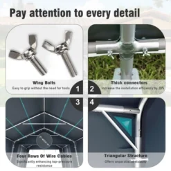 Captiva Designs Outdoor Portable Storage Shelter - Choose Between Two Spacious Garage Tents With Roll-Up Zipper Doors -Furniture GUEST fcb1c57b b2b7 4c3c 9884 74738b4491e3