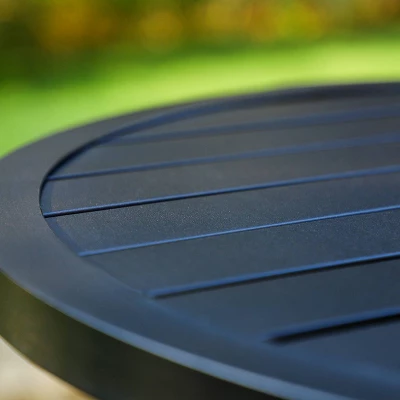 Outdoor Steel End Table - Black - Captiva Designs 5 Outdoor Steel End Table - Black - Captiva Designs - Image 3